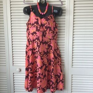 Loft Outlet Floral Adjustable Spaghetti Straps Dress